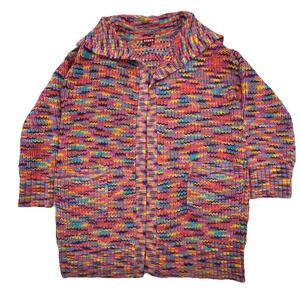 STAUD Marigold Melange Belted Cardigan Size Medium Sunset Multicolor Resort Read